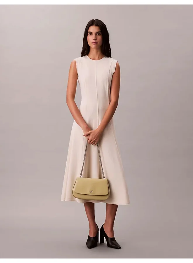 CALVIN KLEIN Mint Tea Monogram Logo Hardware Chain Shoulder Bag for Women | Best Price UAE